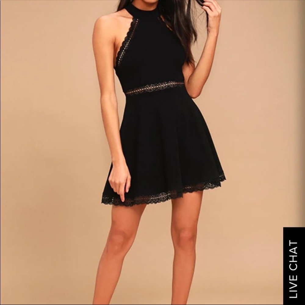 Lulus mini black dress size S